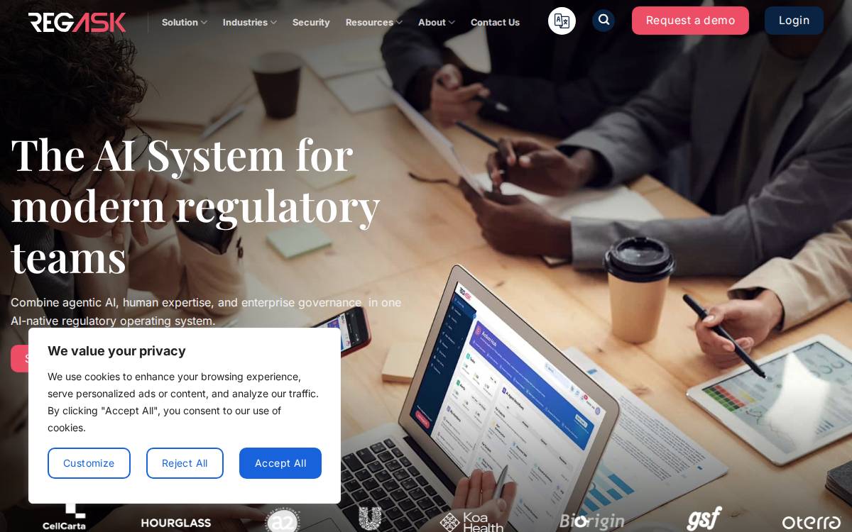 RegASK website preview