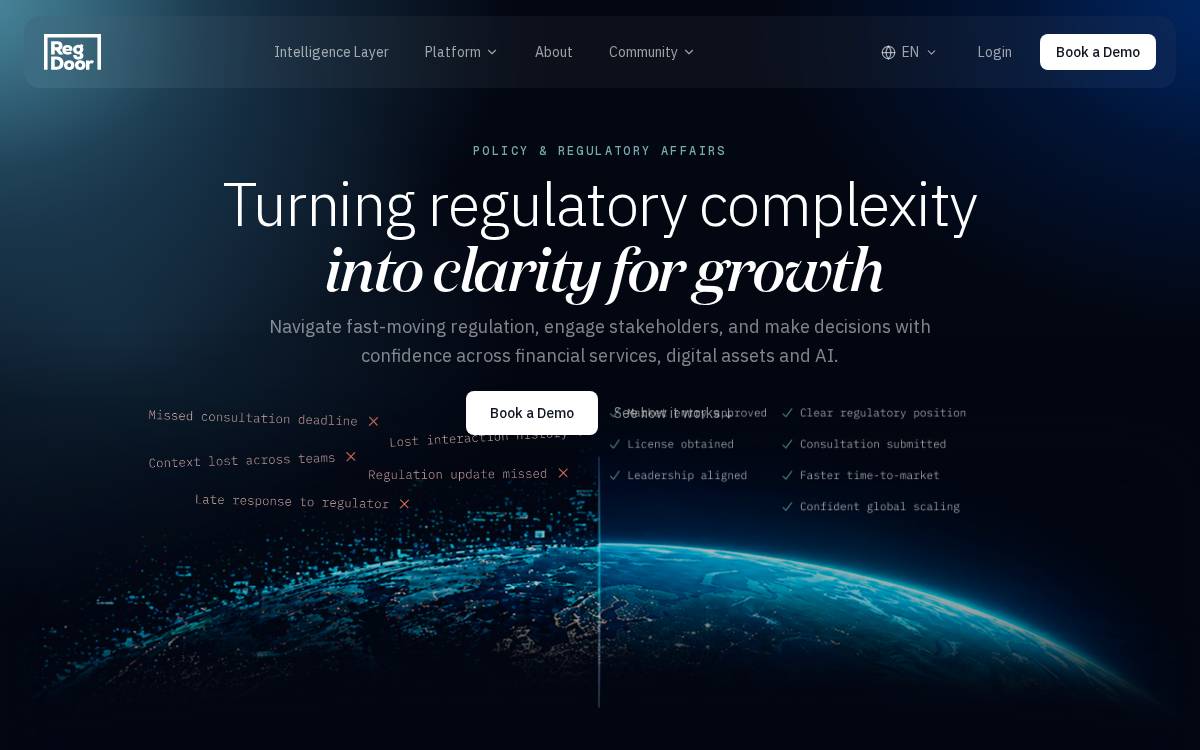 Regdoor website preview