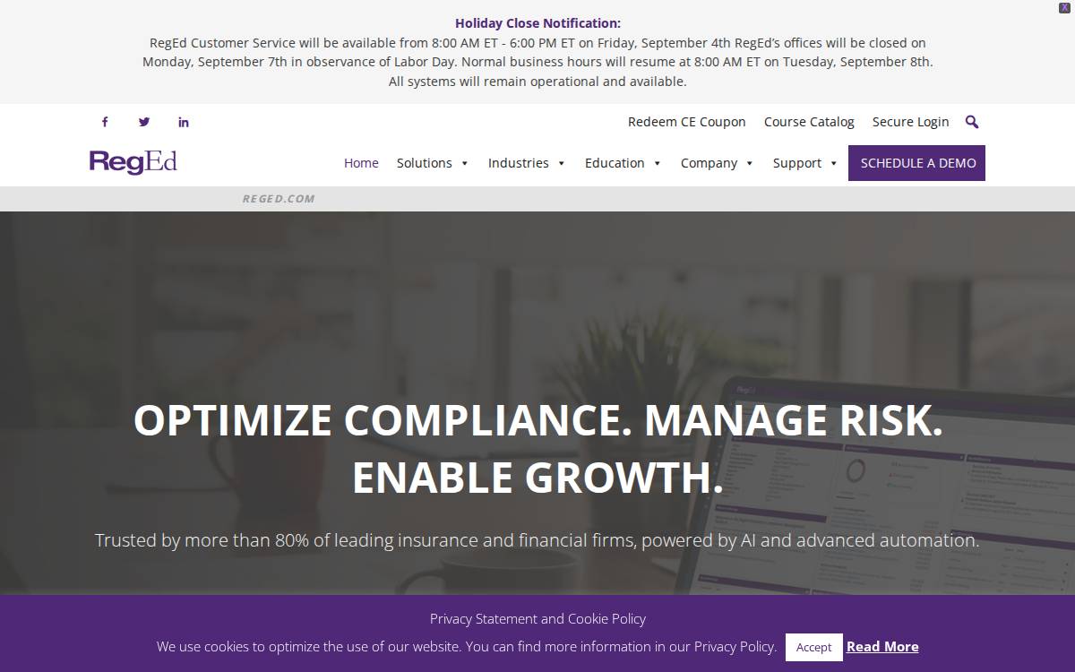 Reged website preview