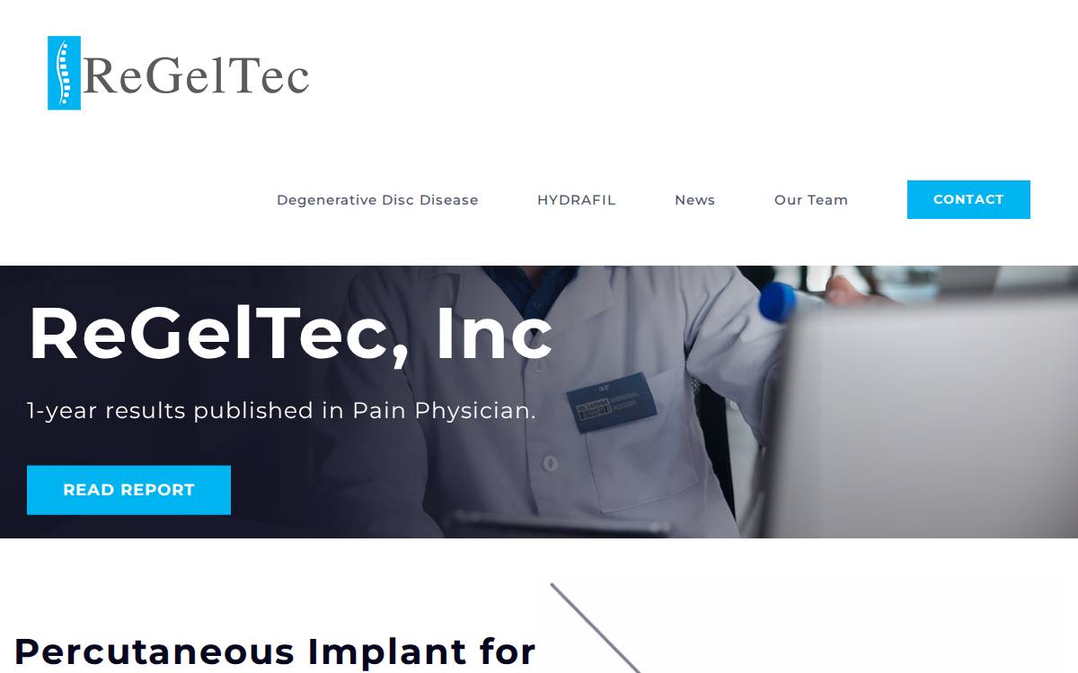ReGelTec website preview