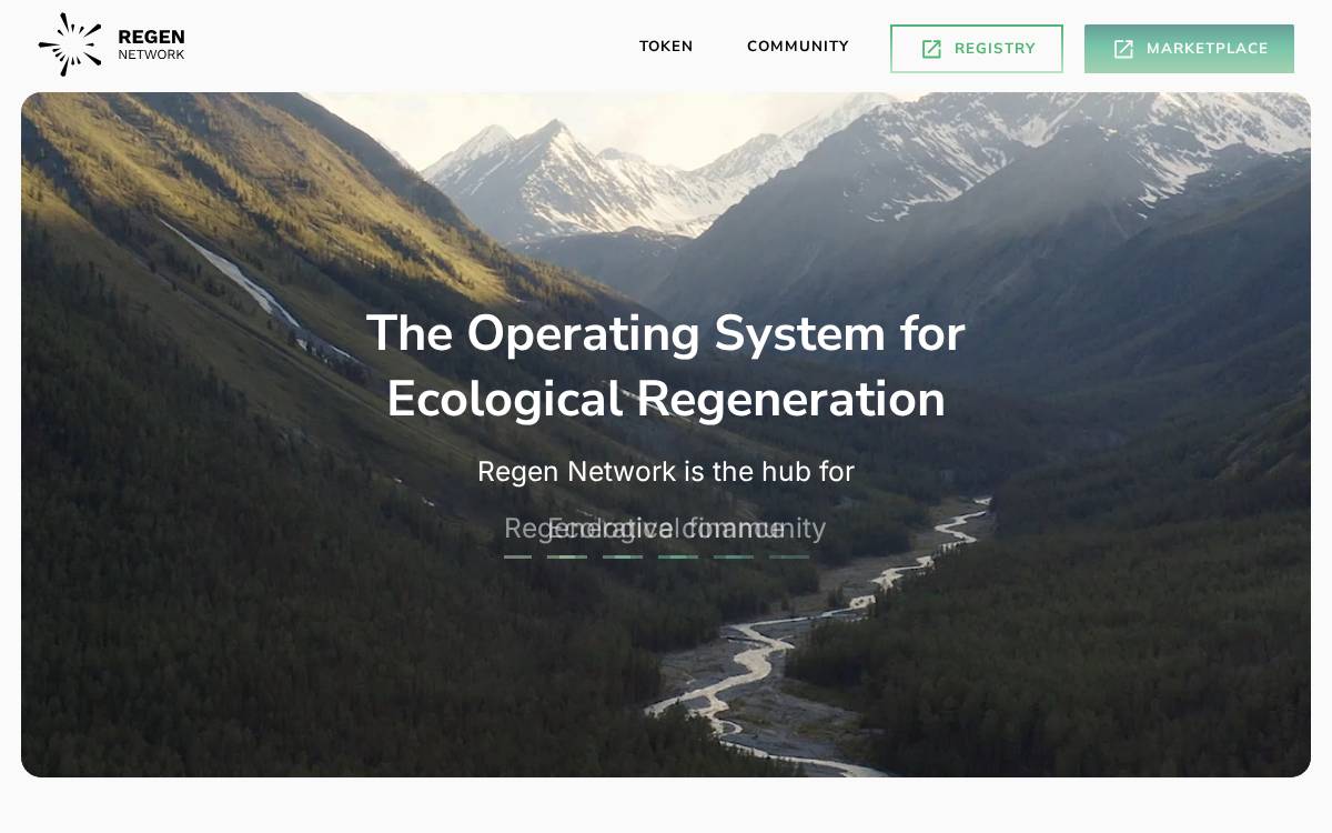 Regen Network website preview