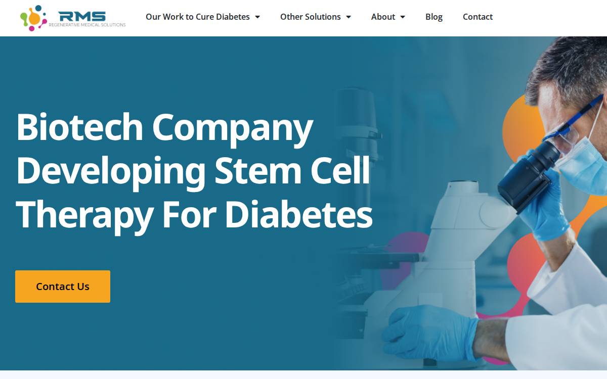 Regenerative Medical Solutions website preview