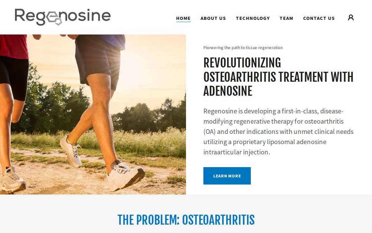Regenosine website preview