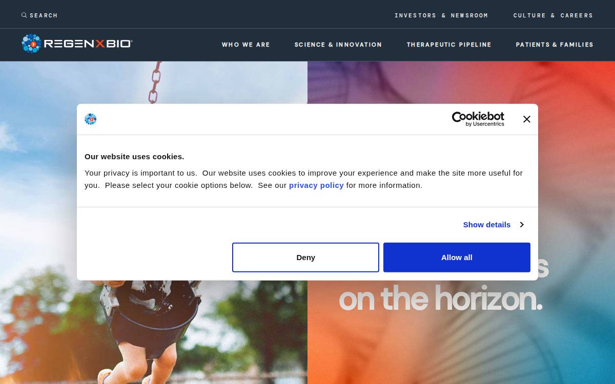Regenx Biosciences website preview