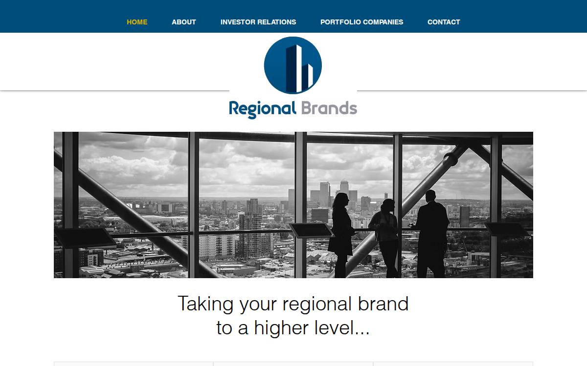 Regional Brands website preview
