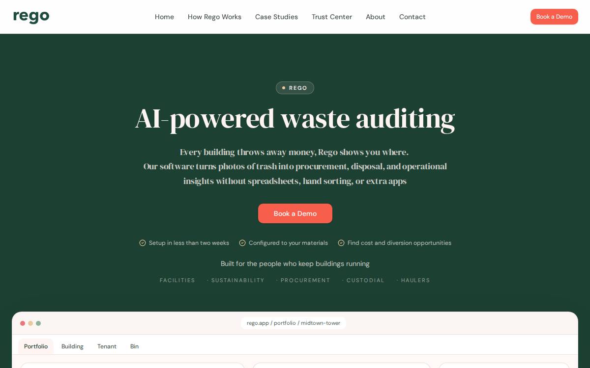 Rego website preview
