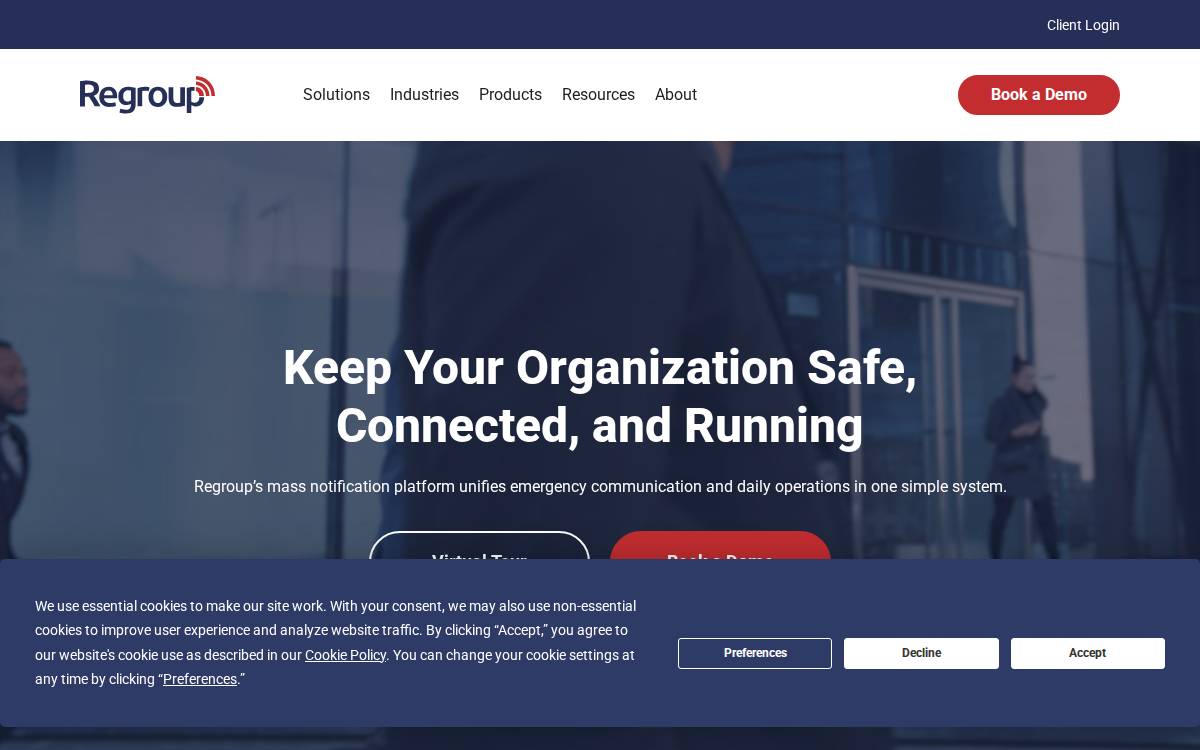 Regroup (formerly CollegeWikis) website preview