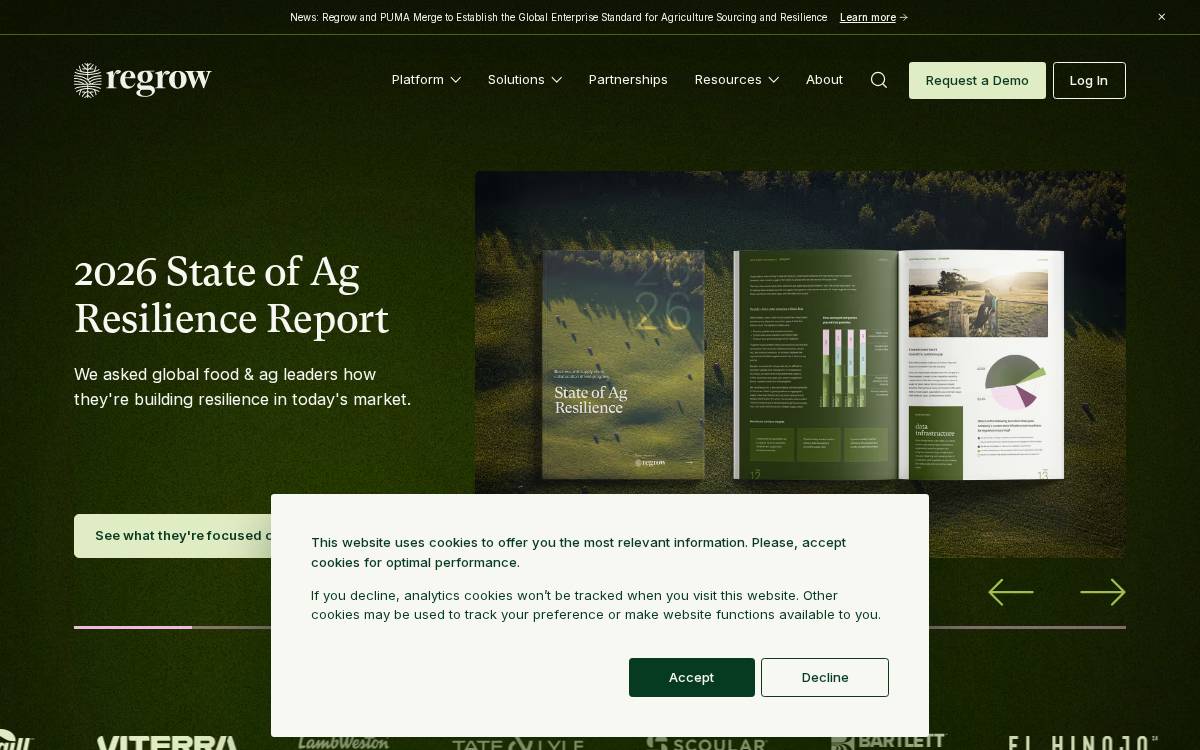 Regrow Ag website preview