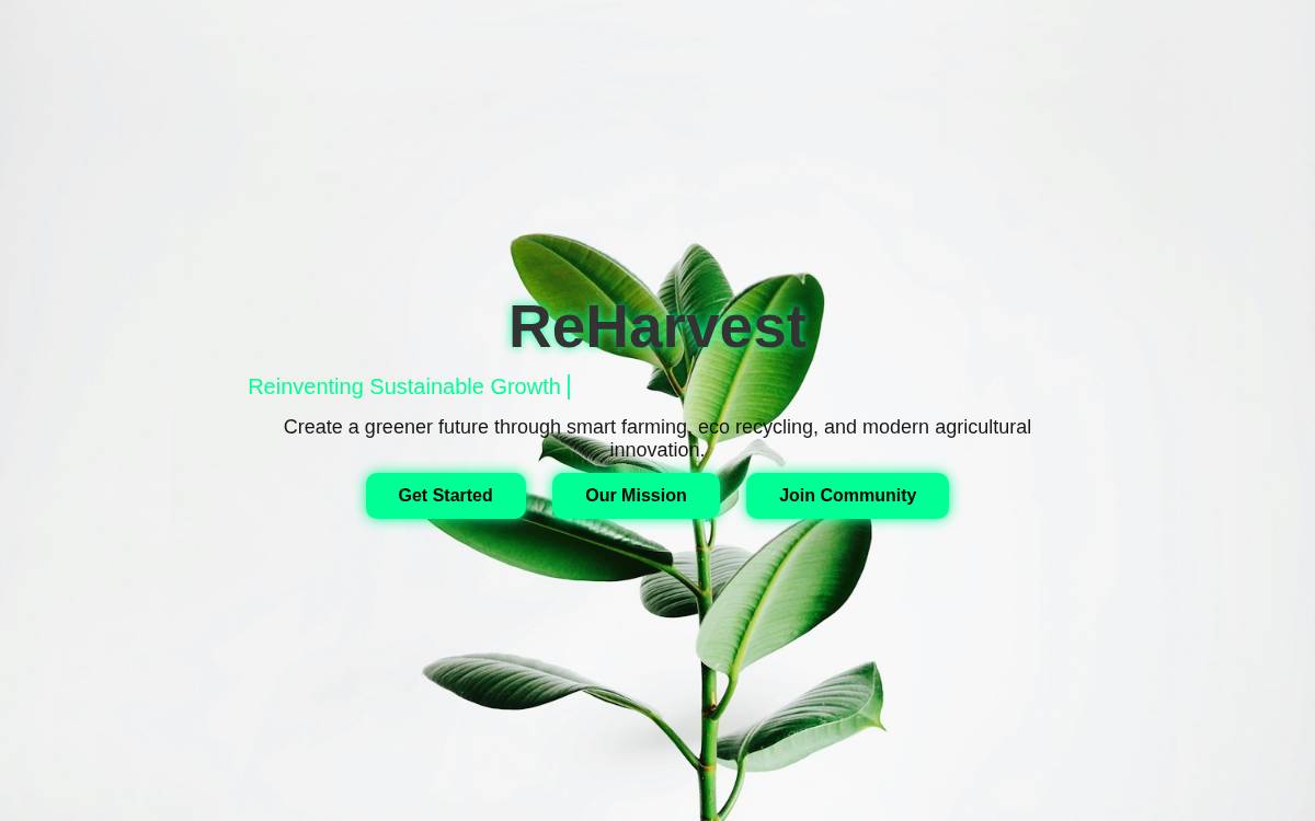 Reharvest website preview