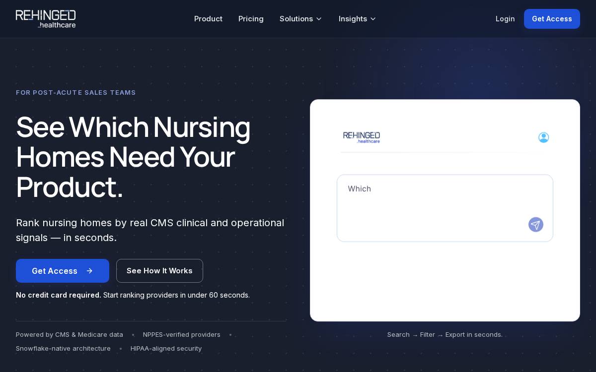 Rehingedhealthcare website preview