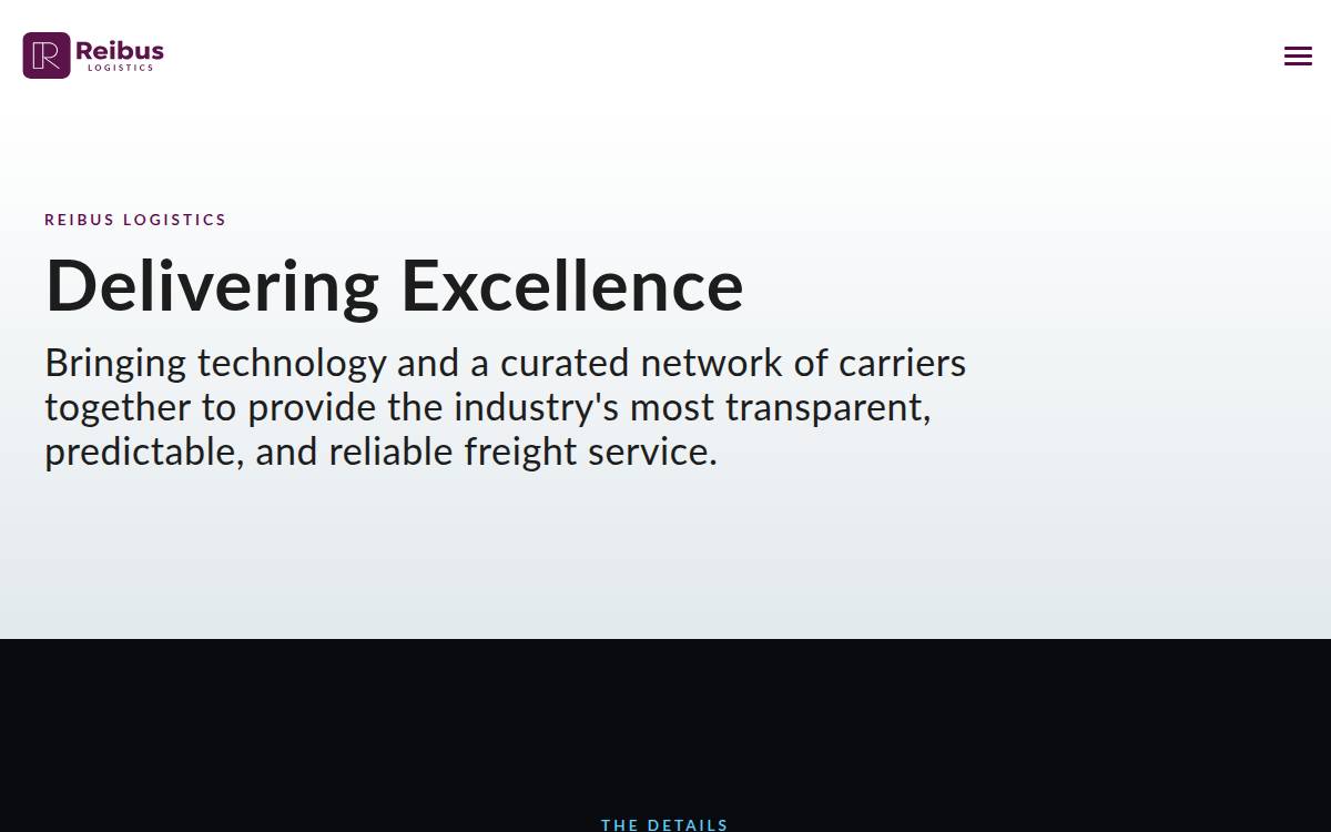 Reibus Logistics website preview