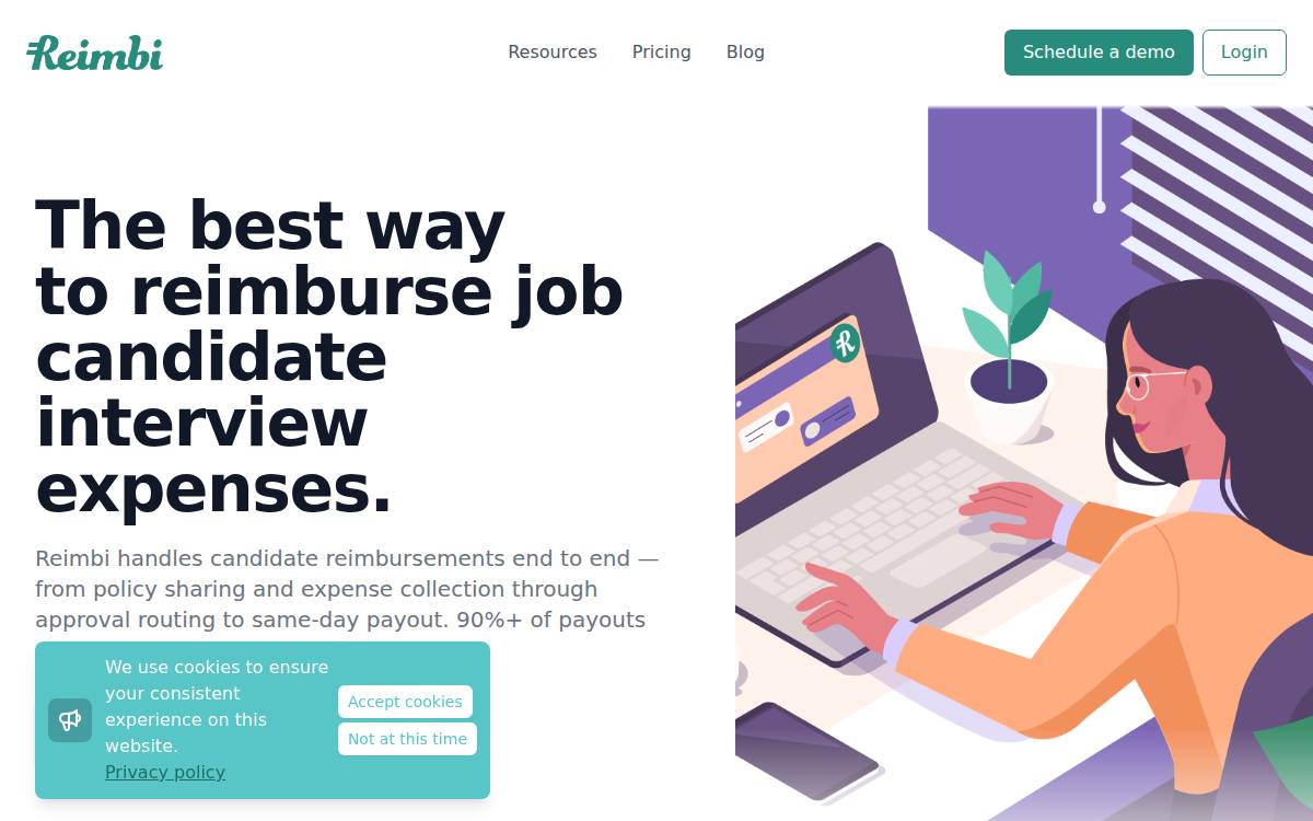 Reimbi website preview