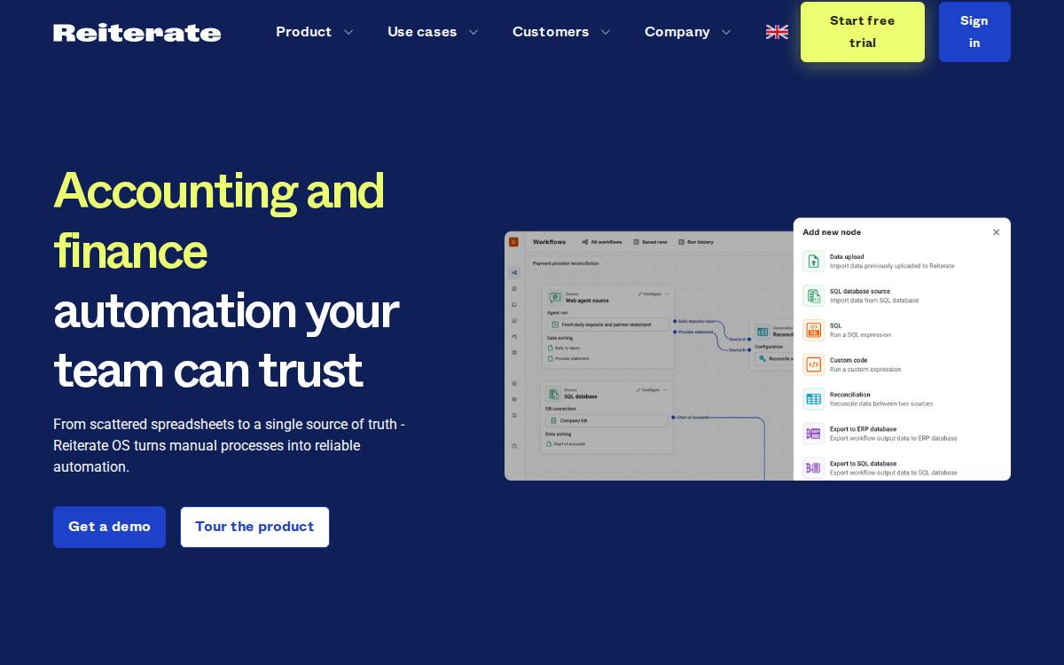 Reiterate website preview