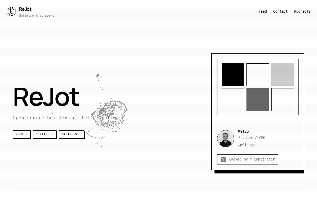 ReJot website preview