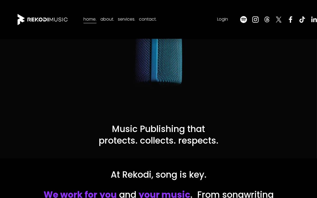 Rekodi website preview