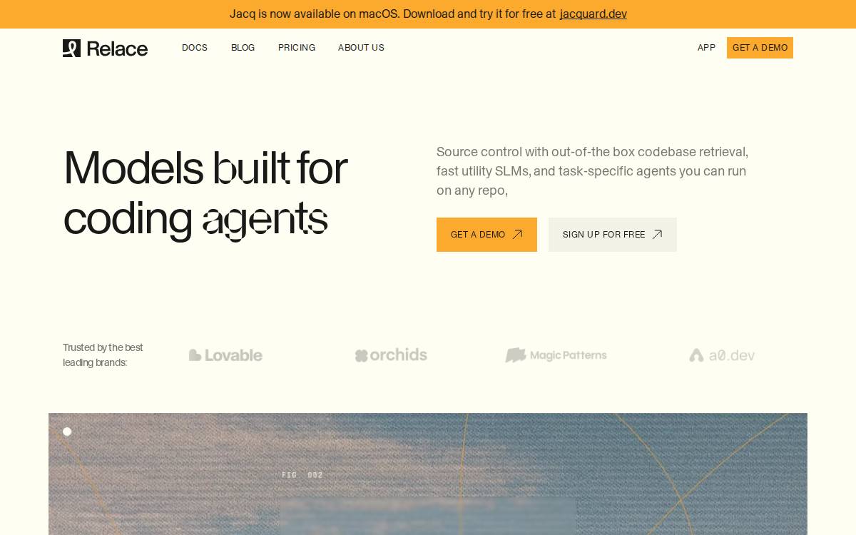 Relace website preview