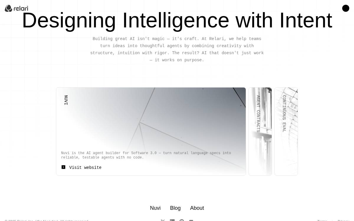 Relari website preview
