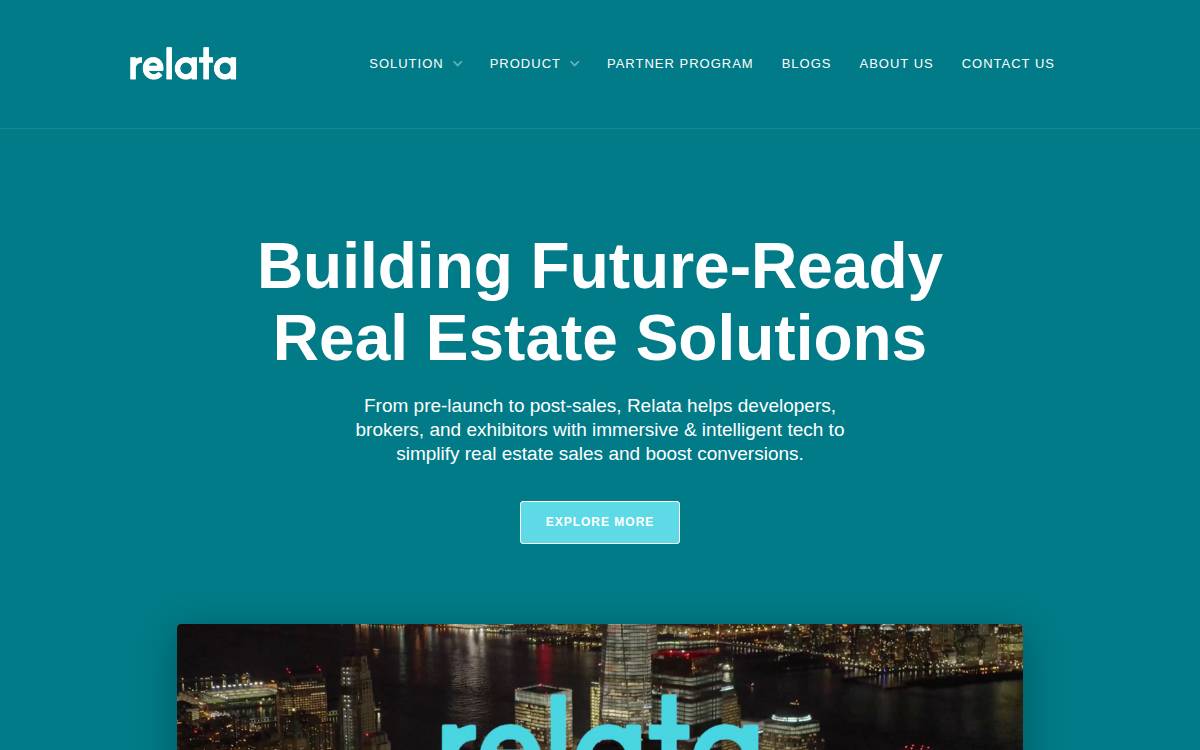 Relata website preview