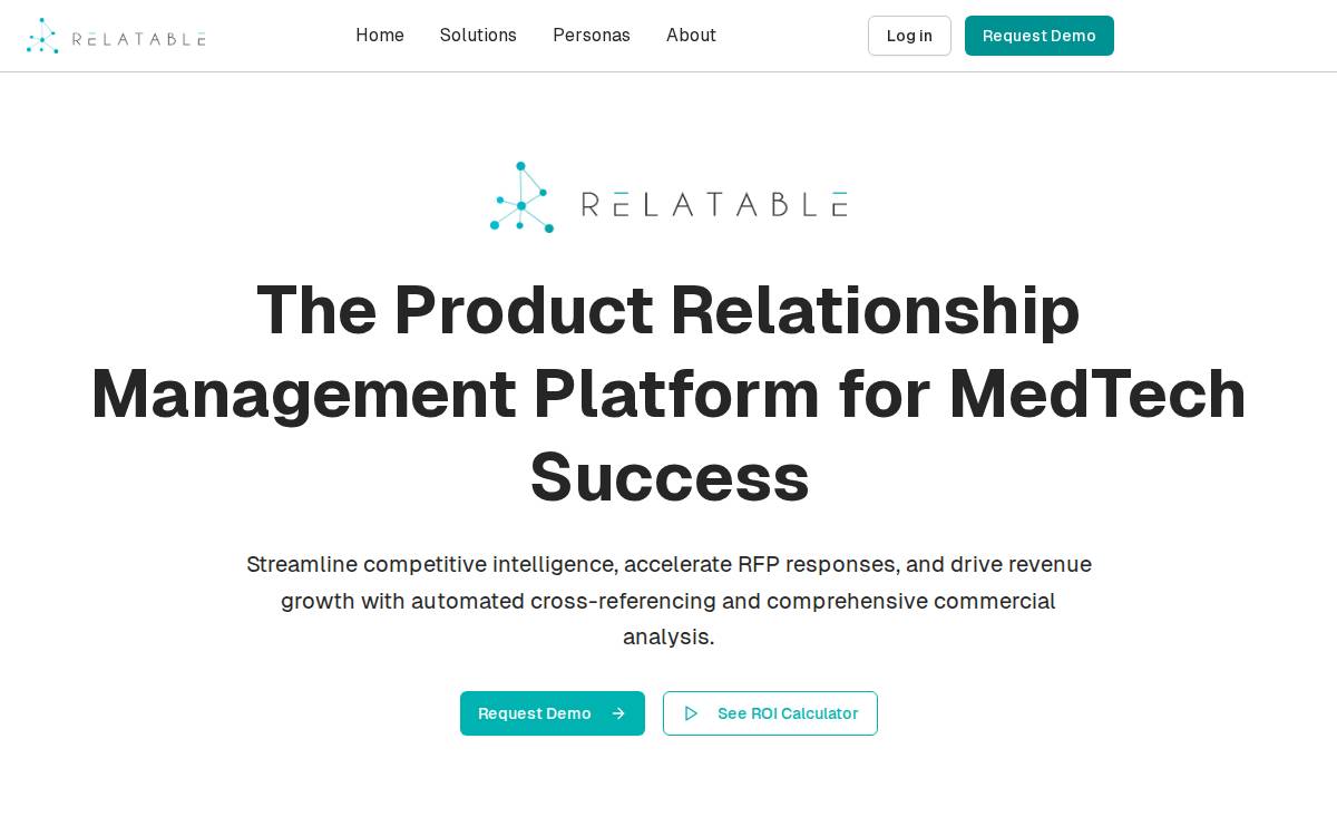 Relatable.io website preview