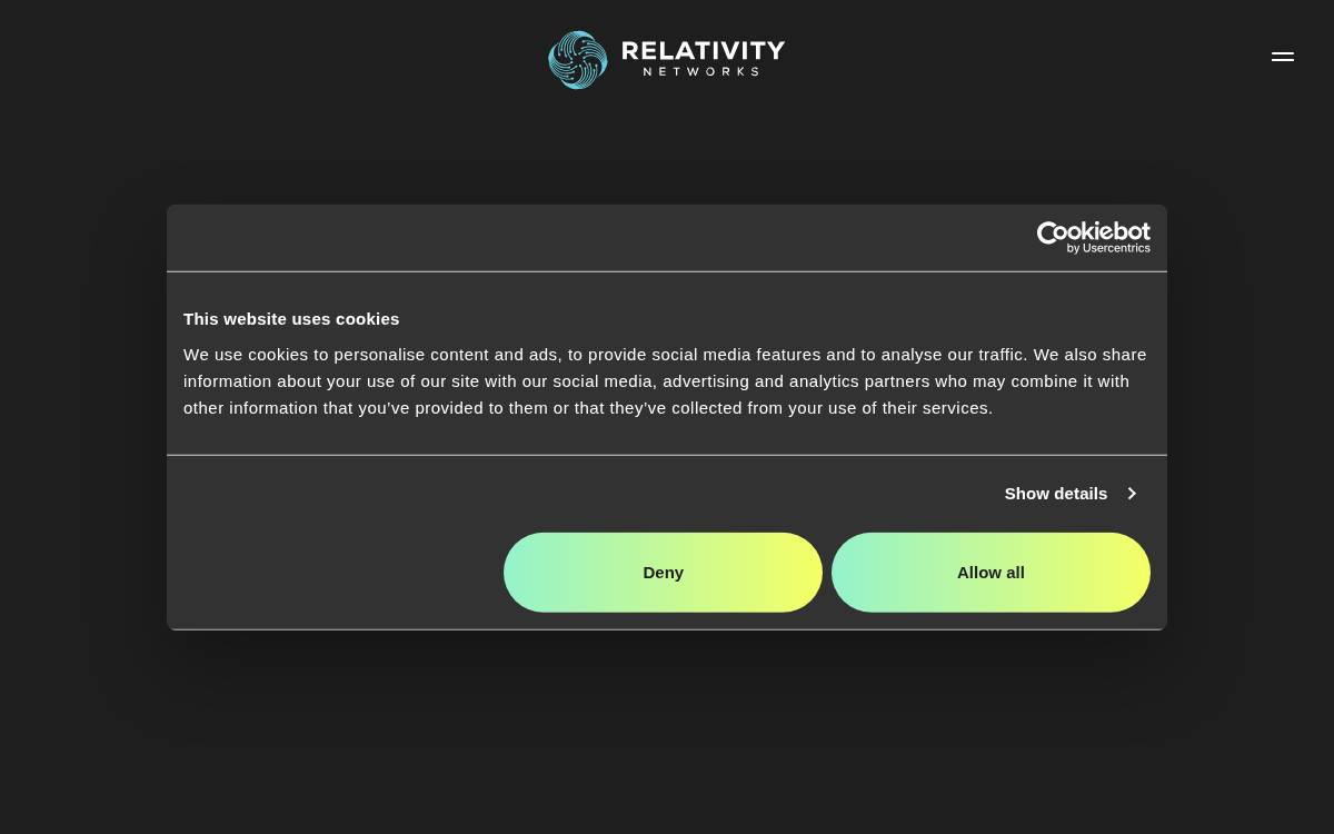 Relativity Networks website preview