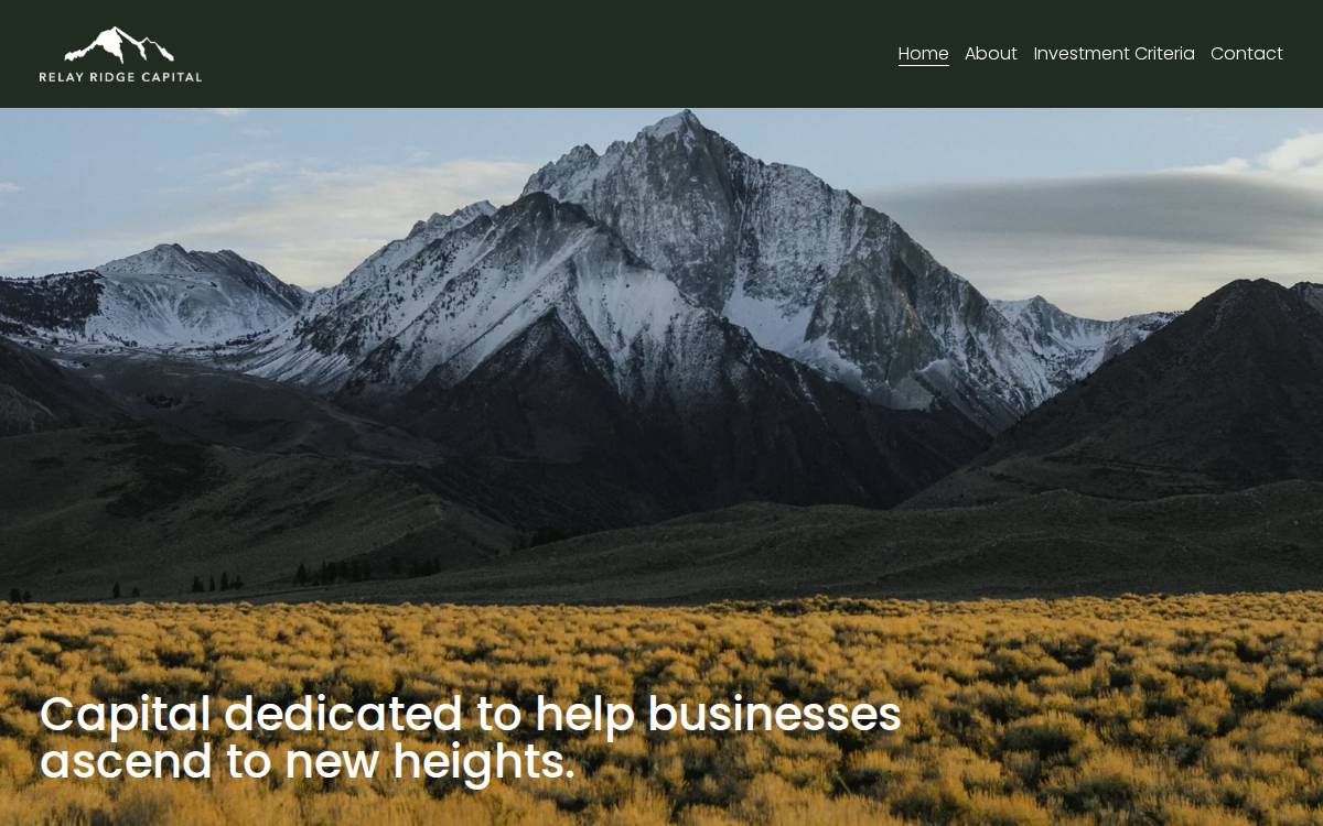 Relay Ridge Capital website preview