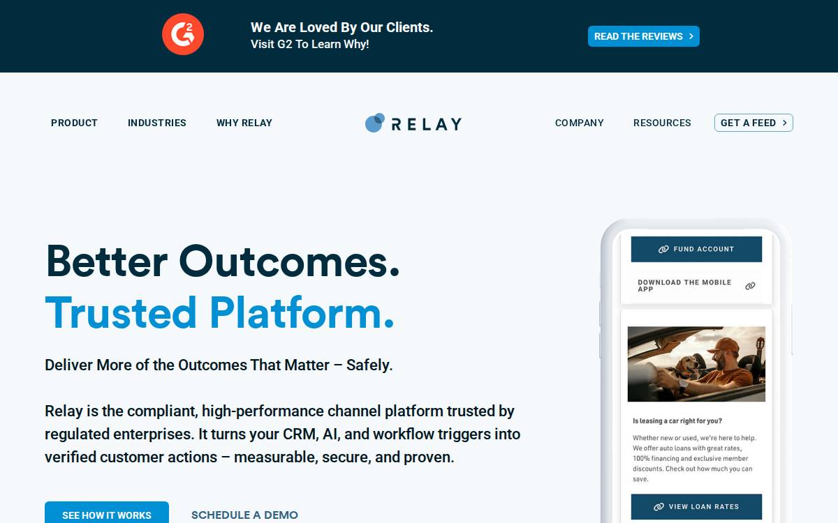 Relay Network website preview