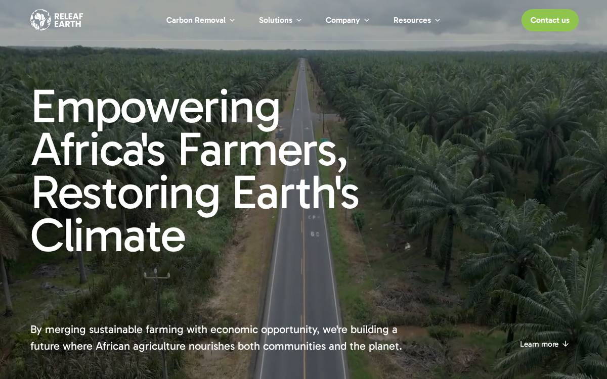 Releaf website preview