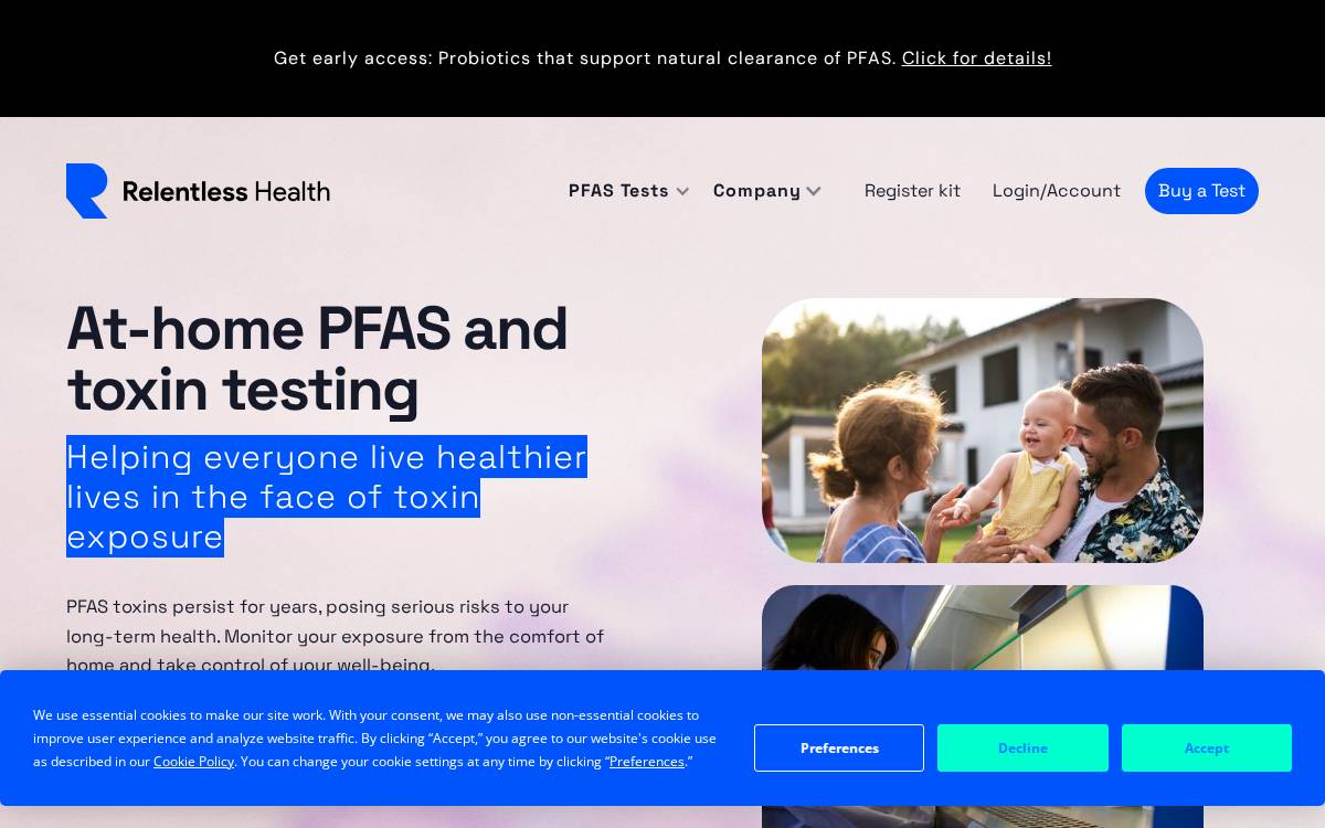 Relentless Health website preview