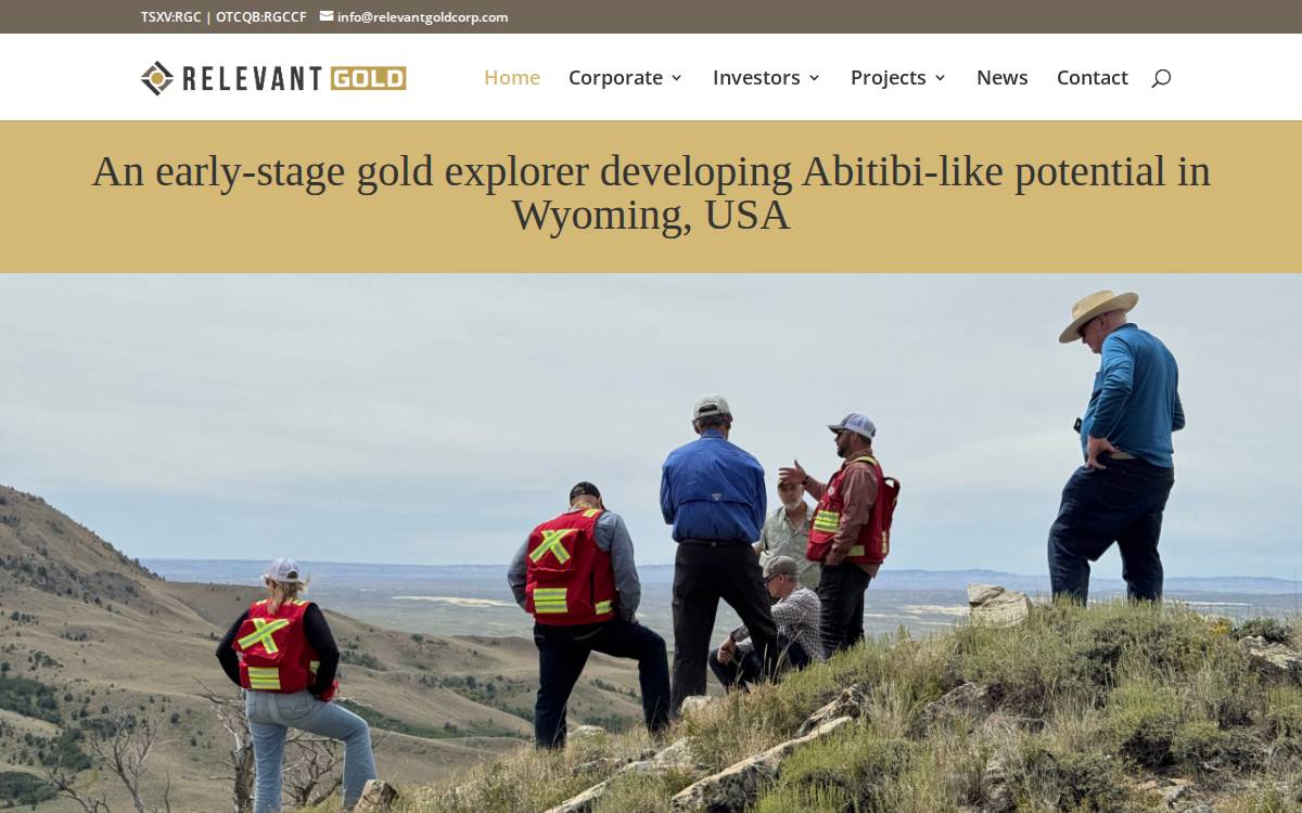 Relevant Gold website preview