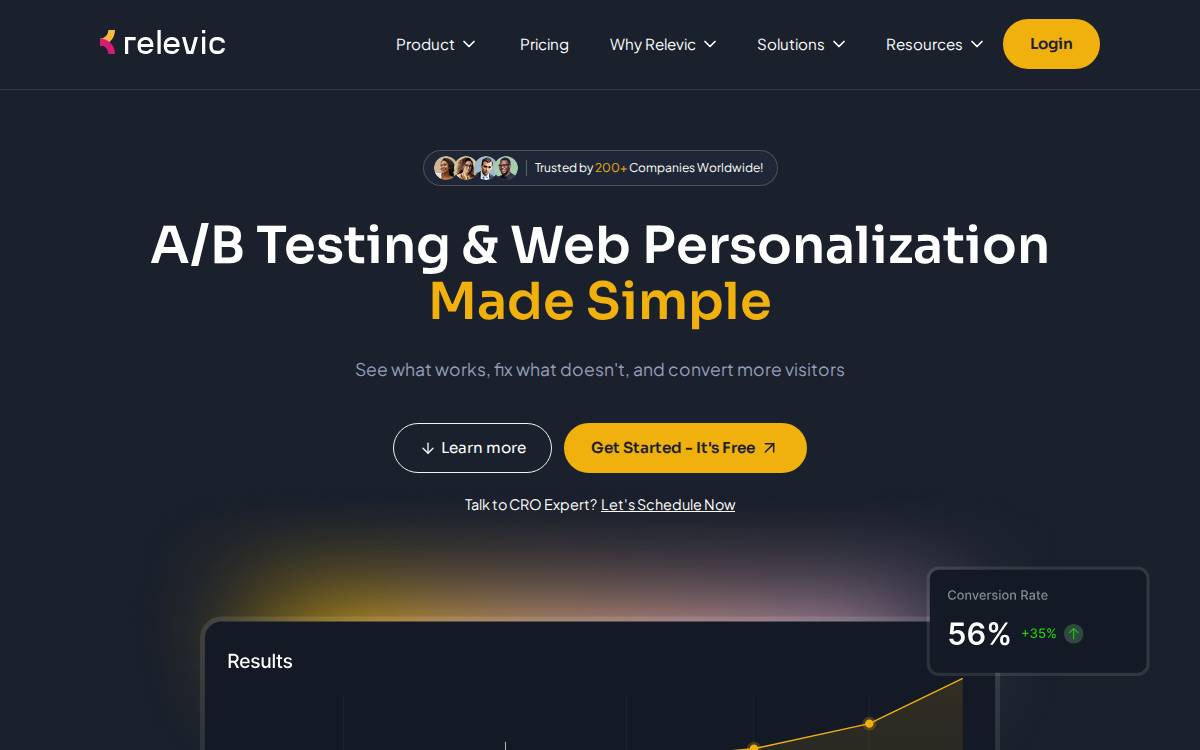 Relevic website preview