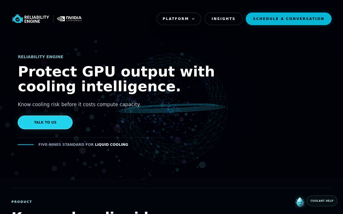 Reliability Engine website preview
