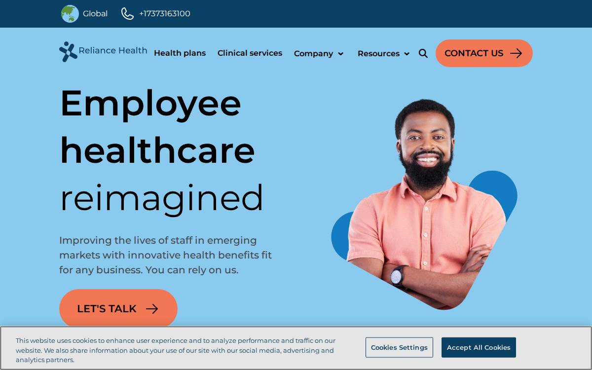 Reliance Health website preview