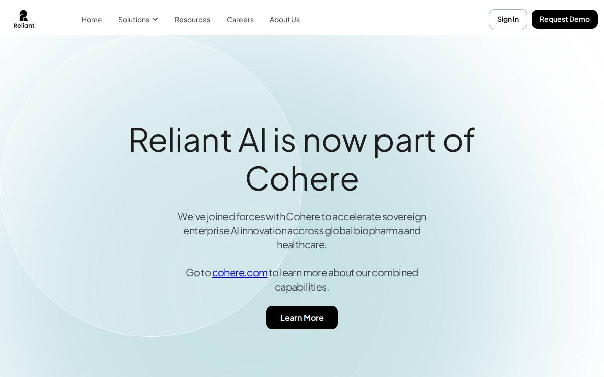 Reliant website preview