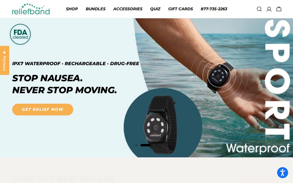 ReliefBand Technologies website preview