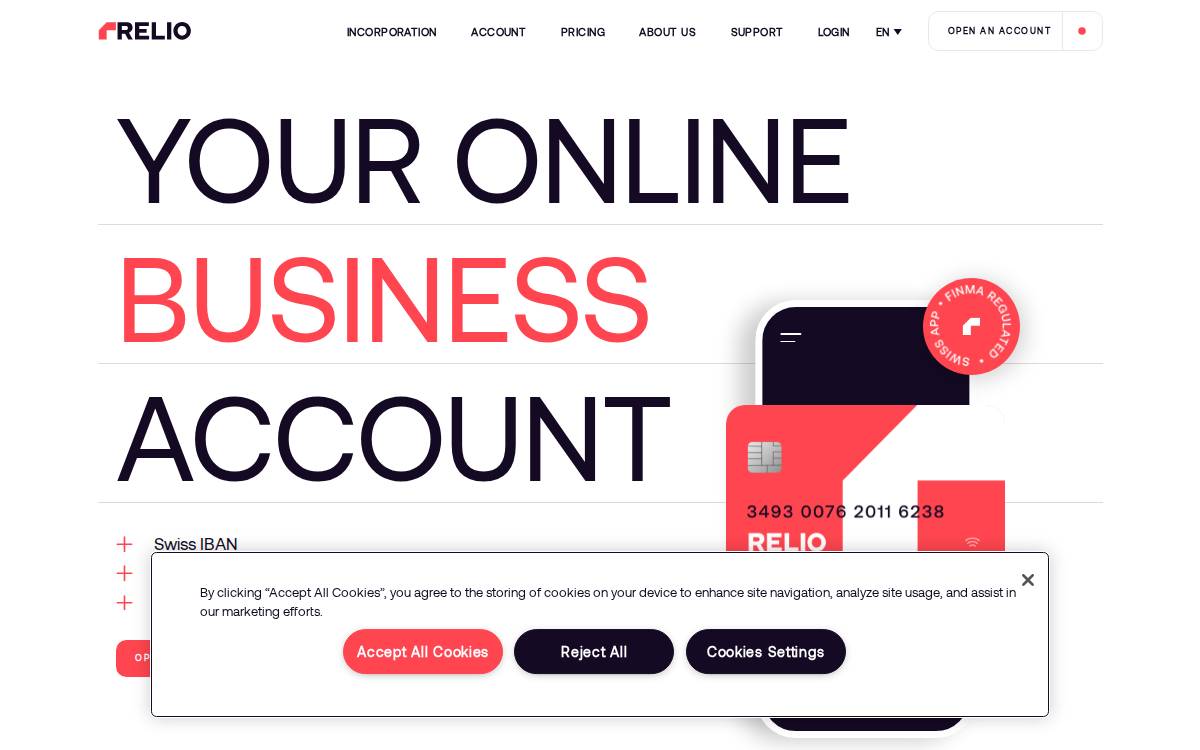 Relio website preview
