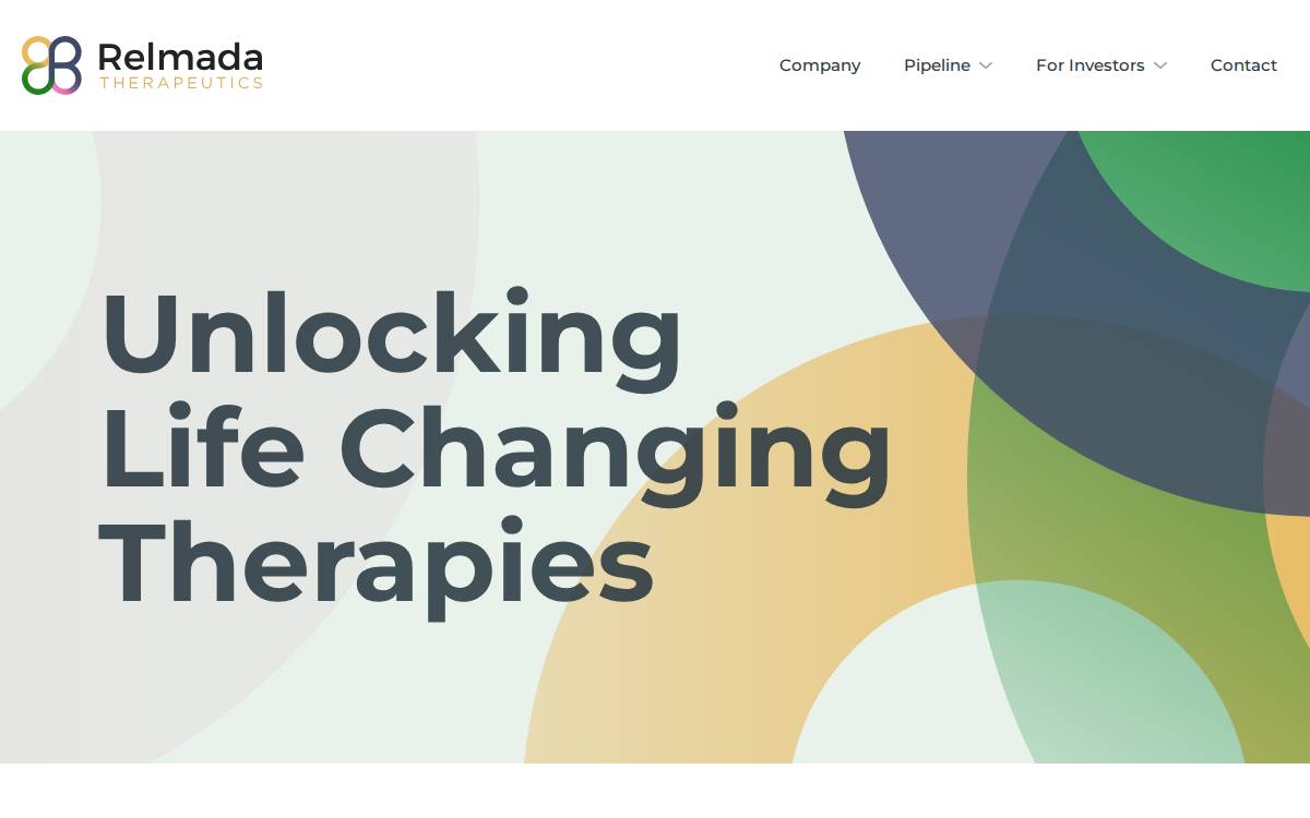 Relmada Therapeutics website preview