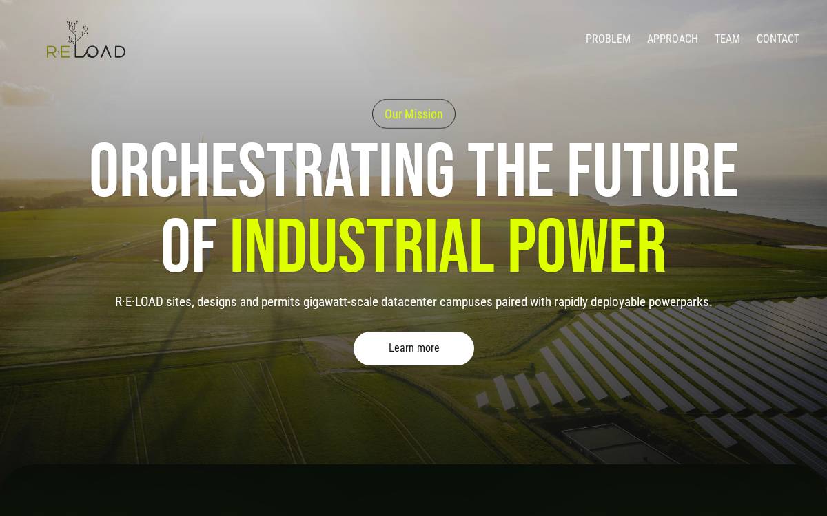 R·E·LOAD Energy website preview