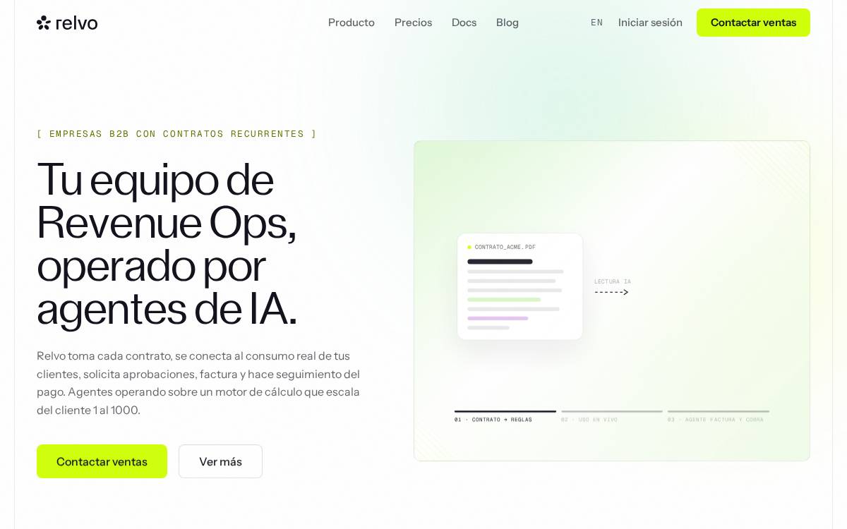 Relvoerp website preview