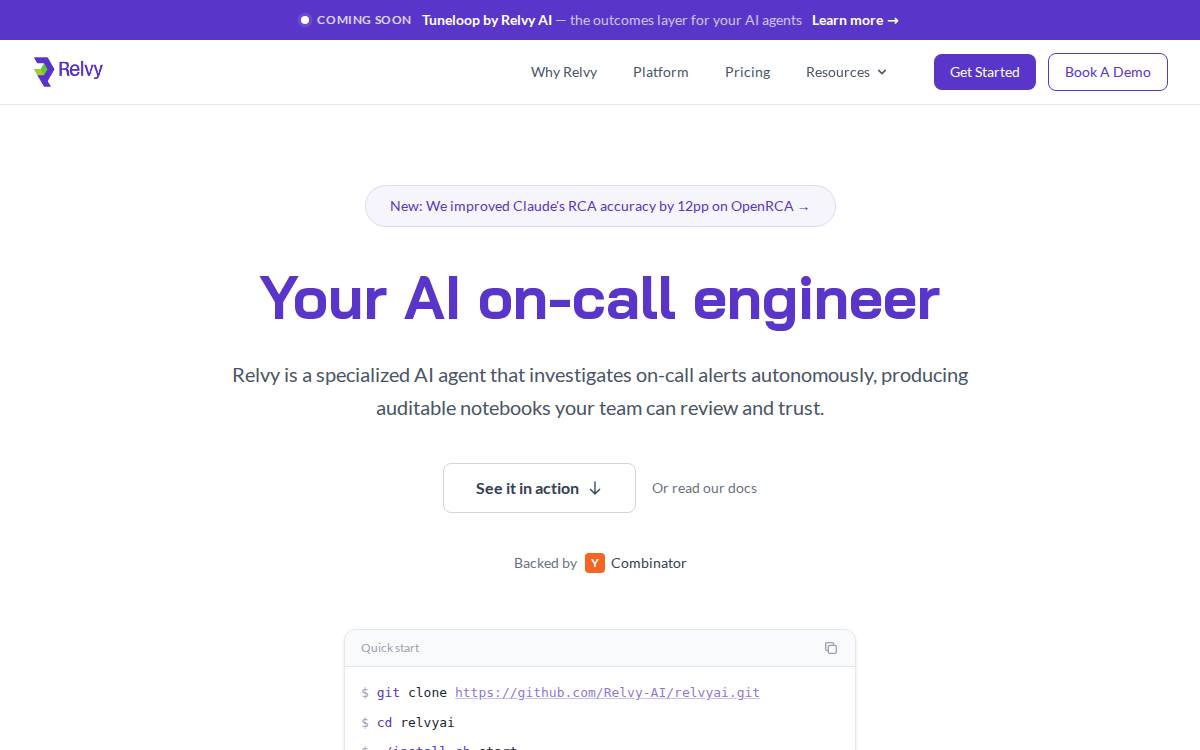 Relvy AI website preview