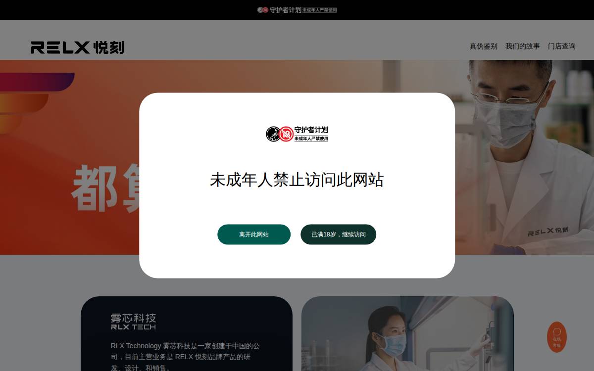 Relxtech website preview