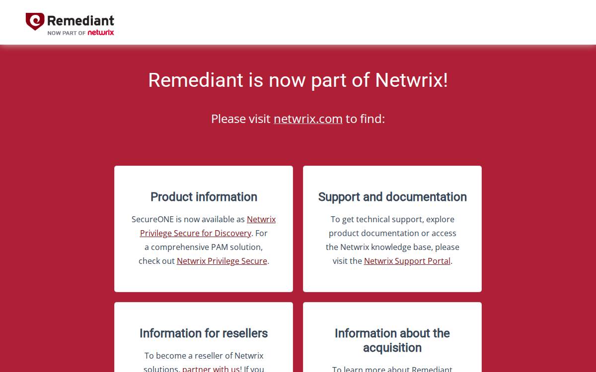 Remediant website preview