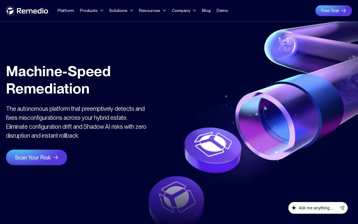 Remedio website preview