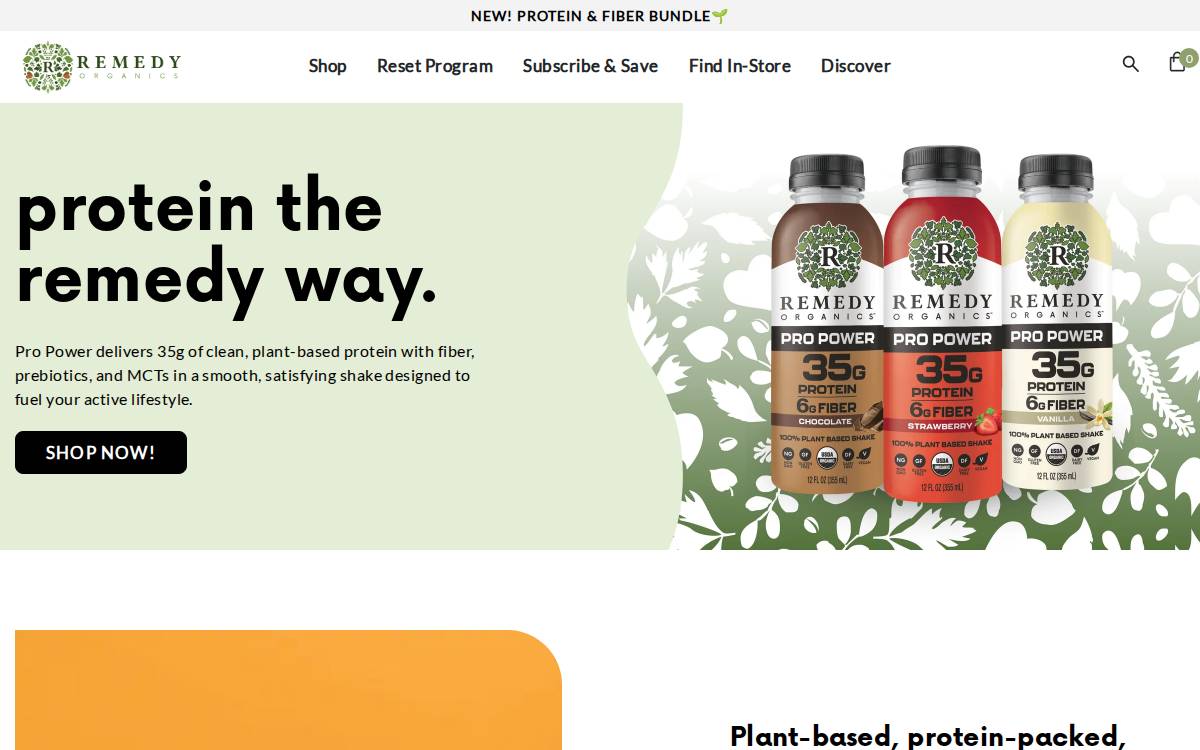Remedy Organics website preview