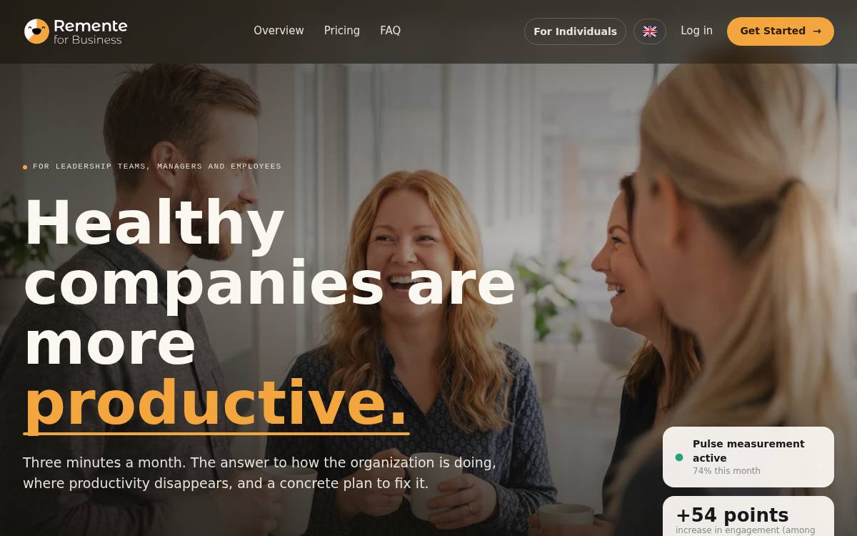 Remente website preview