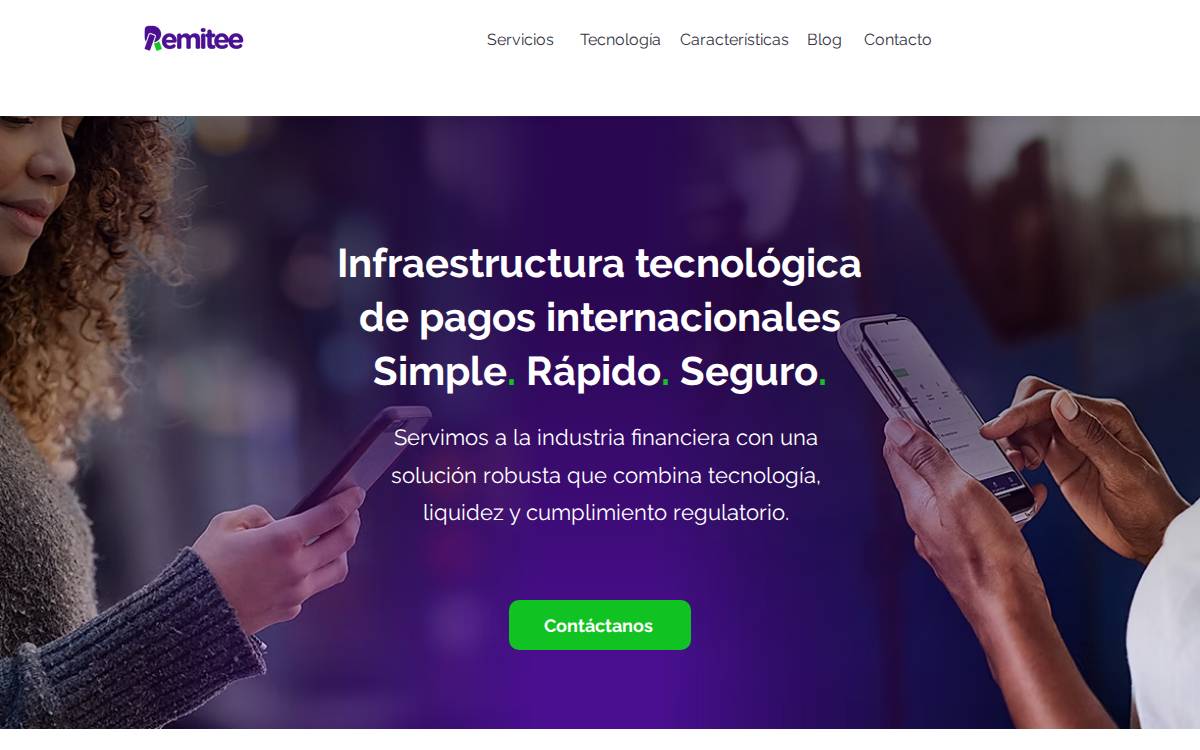 Remitee website preview