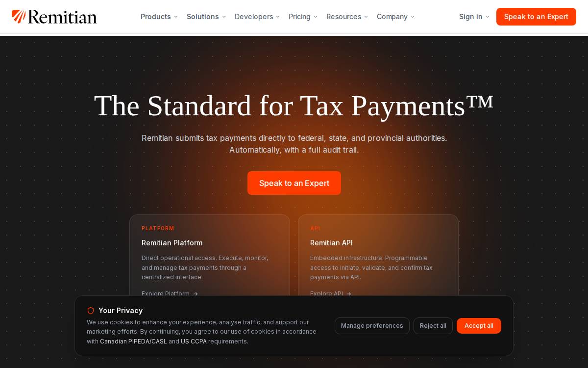 Remitian website preview
