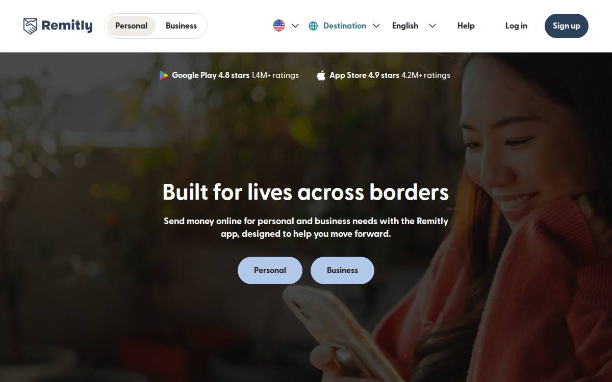 Remitly website preview