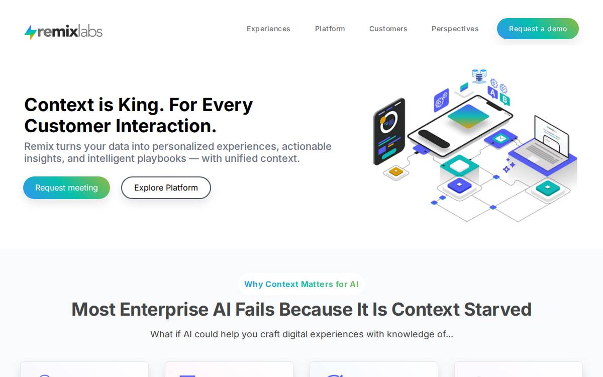 Remix Labs website preview