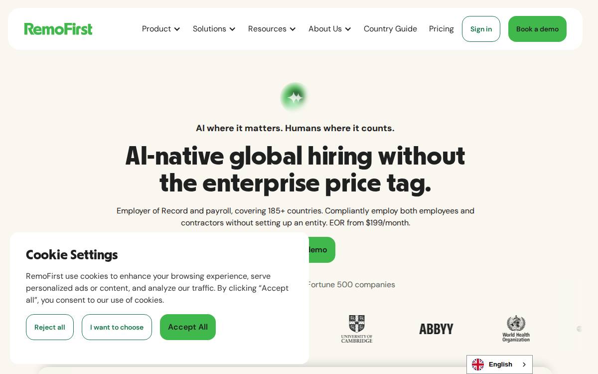 Remofirst website preview