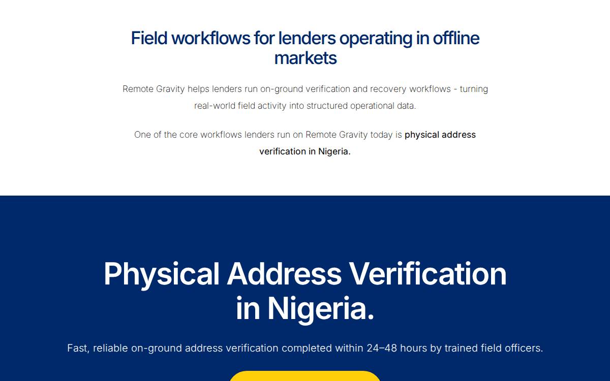 Remote Gravity website preview